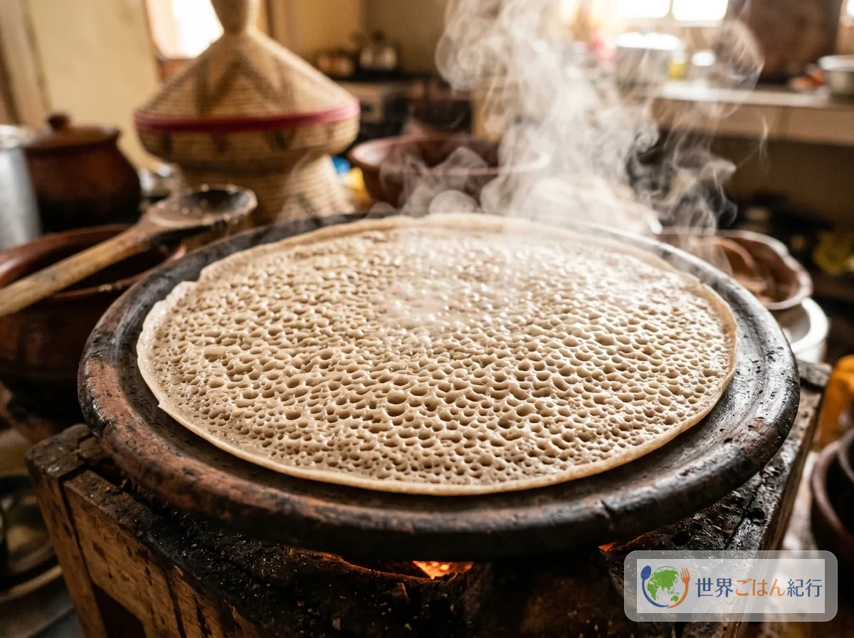 手順4: 気泡を確認して焼き上げる(30秒)