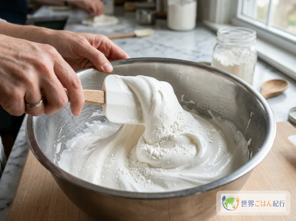 手順3: 安定剤を折り込む